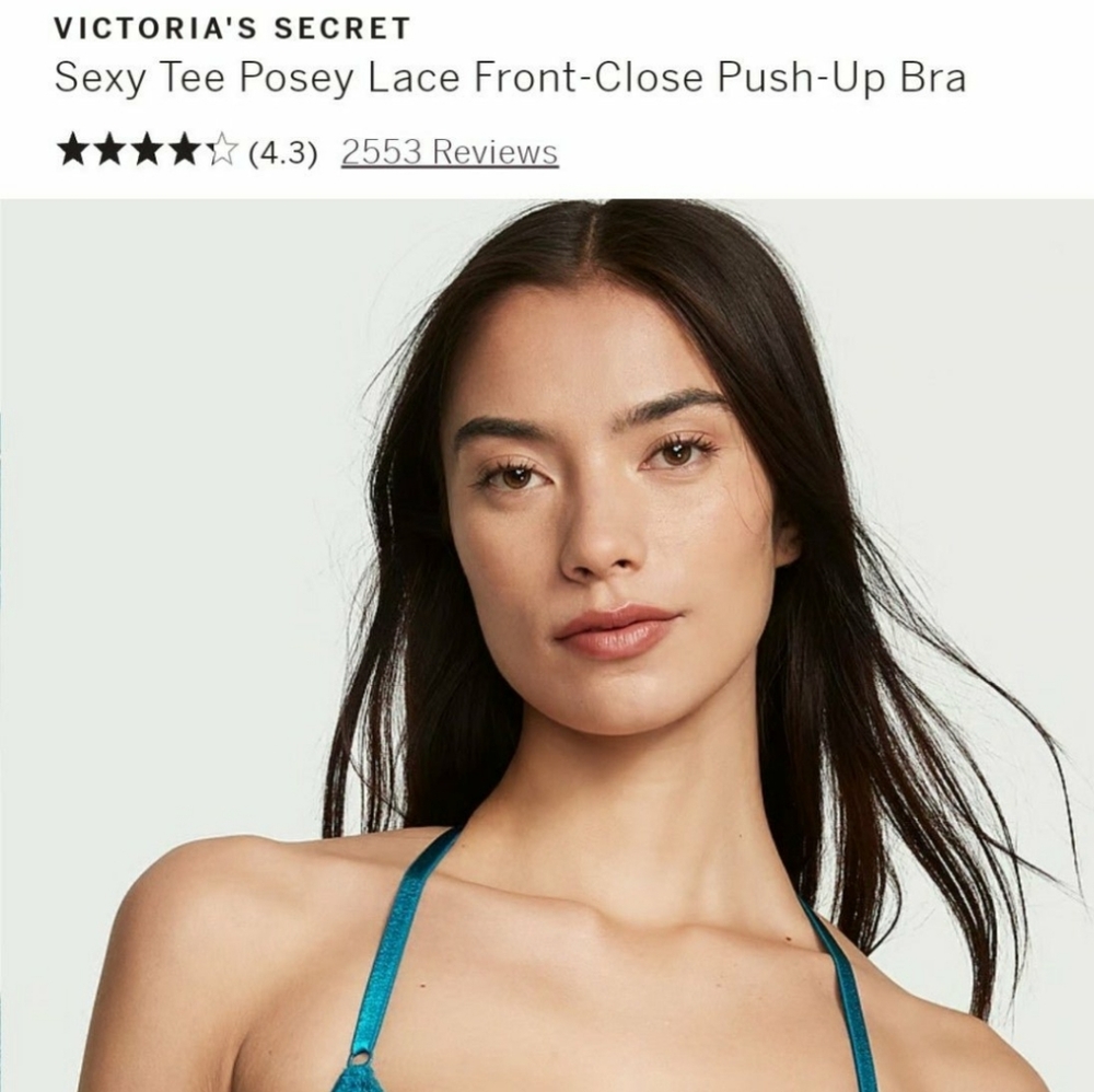 Victoria's secret T Posie lace front closure push up bra